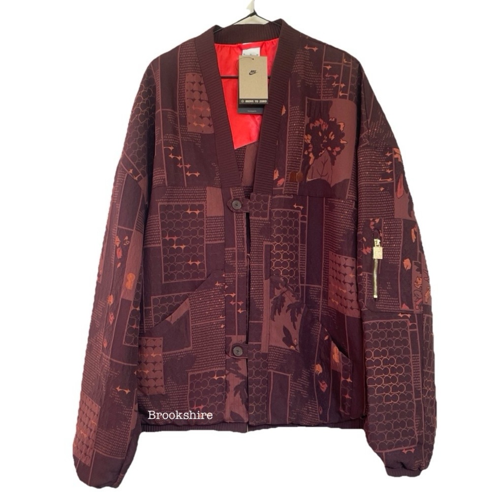 Nike Naomi Osaka Jacquard Jacket Women’s Size XL FV7795‑652 Burgundy Crimson